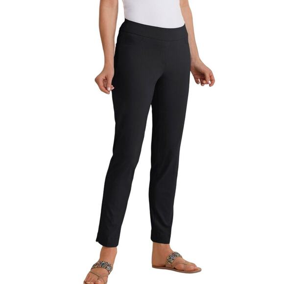 Soft Surroundings Size PXS Petite Super Stretch Ankle Pants Pull On Black - Picture 1 of 13